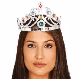 Gümüş Renkli Parti Tacı 60cm