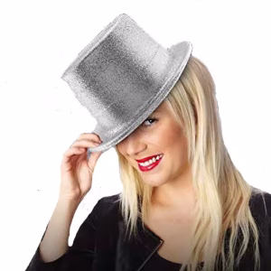 Gümüş Uzun Parti Şapkası Toptan