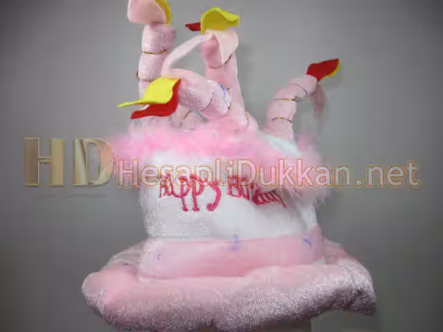Happy birthday cake hat doğum günü pastası şapka pembe