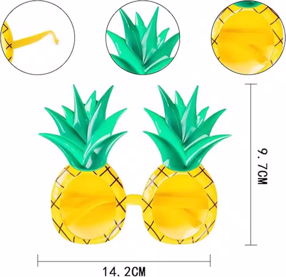 Hawaii Ananas Parti Gözlüğü 9.5x14 cm