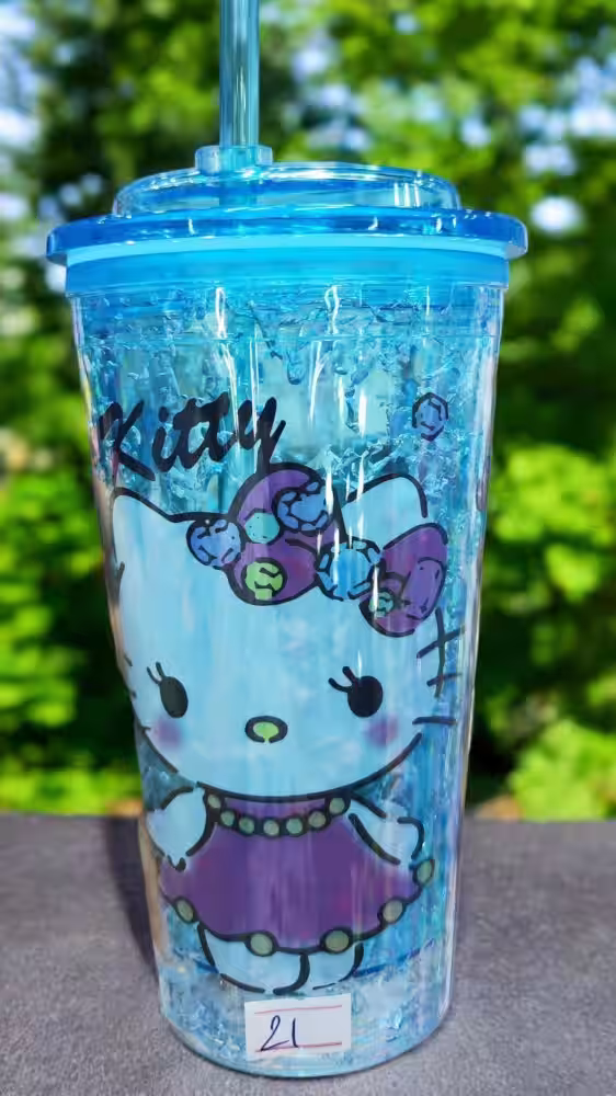 Hello Kitty LED'li Bardak Mavi
