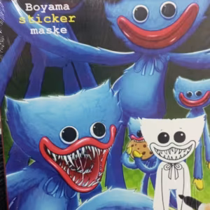 Huggy Boyama Kitabı Sticker Maske 3 ü 1 Arada 16 Sayfa