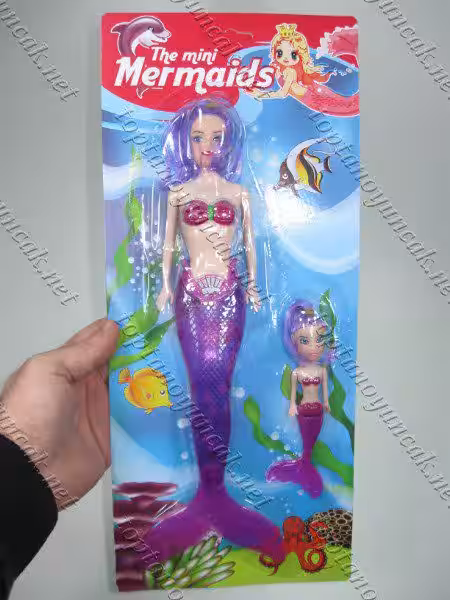 İkili deniz kızı bebek oyuncak toptan