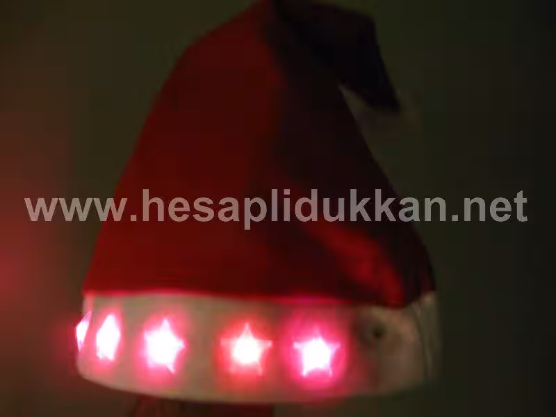 Işıklı noel baba yılbaşı şapkası P328