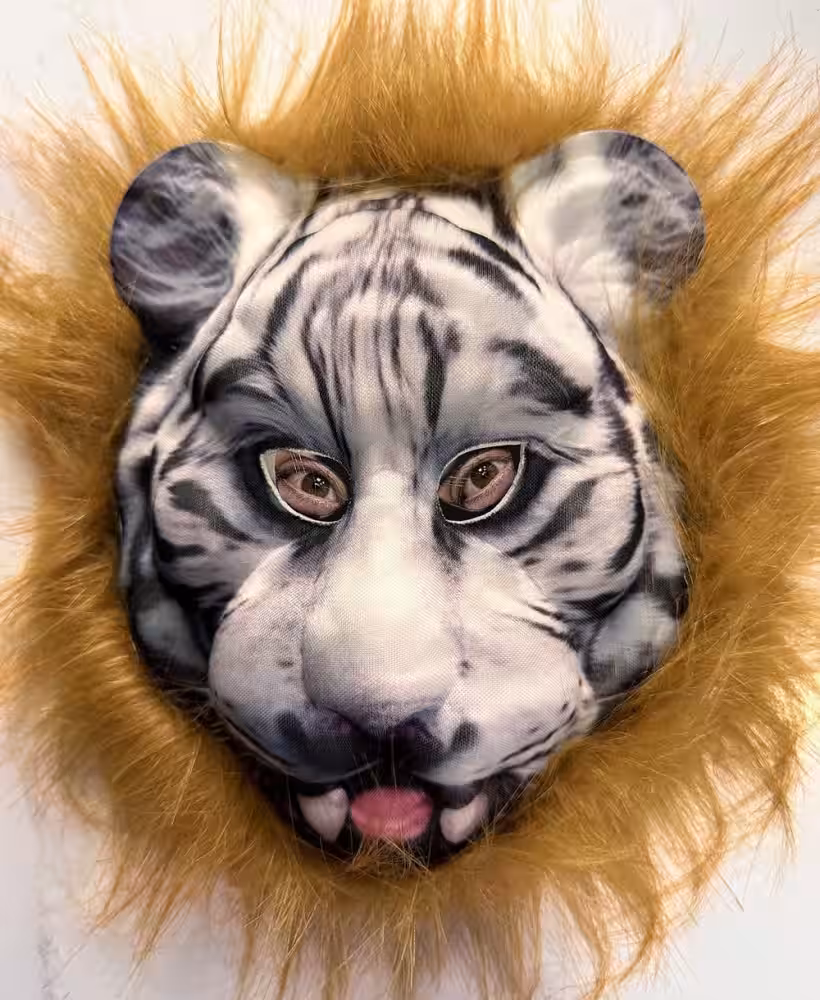 Kahverengi Kaplan Peluş Maske
