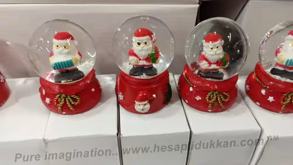 Kar küresi küçük boy her biri ayrı kutulu ışıklı