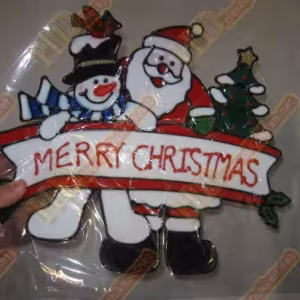 Kardan adam noel baba kol kola cam sticker yılbaşı süsü R265
