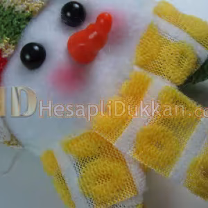Kardan adam yıldız peluş yılbaşı ağacı süsü