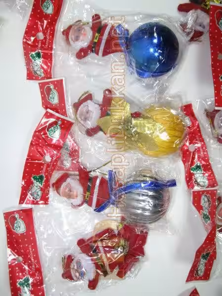Karışık noel babalı yılbaşı ağacı süsleri R649