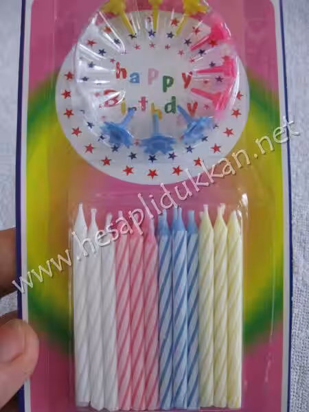 Kartlı 24 lü doğum günü pasta mumu P788