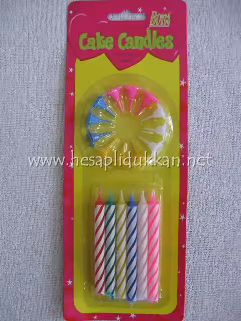 Kartlı pasta mumu P602