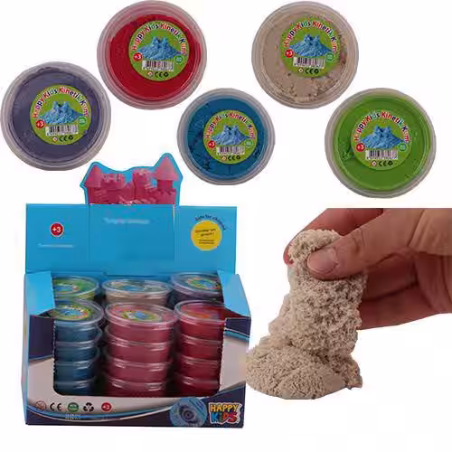 Kinetik kum mini boy etiket uygun oyuncak
