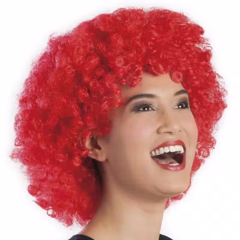 Kırmızı Afro Peruk 120 gr