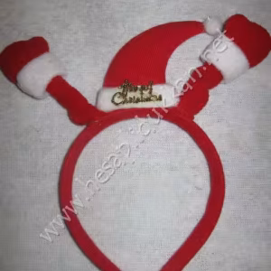 Kırmızı eldivenli noel baba taç P959