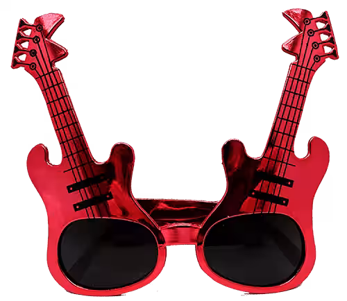 Kırmızı Gitar Parti Gözlüğü