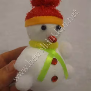 Kırmızı şapkalı kardan adam yılbaşı süsleme P937