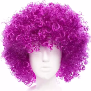 Koyu Mor Afro Peruk Toptan