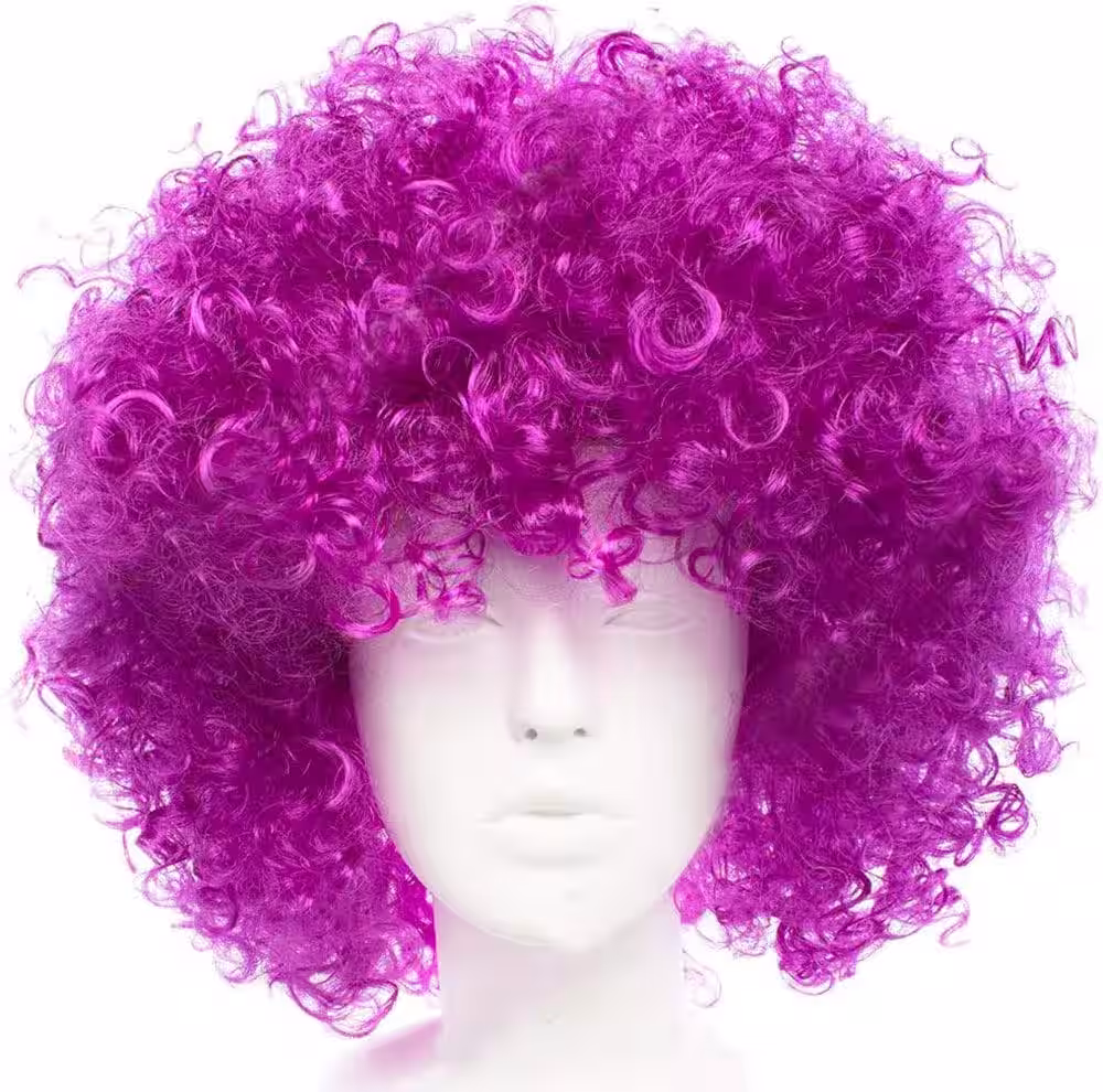 Koyu Mor Afro Peruk Toptan