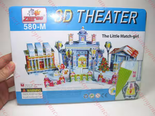 Küçük kibritçi kız toptan 3d karton yapboz