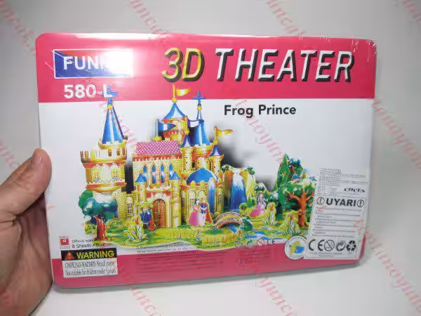 Kurbağa prens toptan karton 3d puzzle