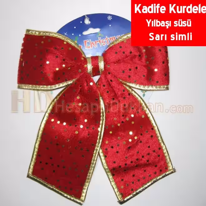 Kurdele yılbaşı ağacı süsü