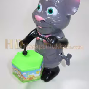 Kurmalı davul oyuncak toptan tom cat kedili