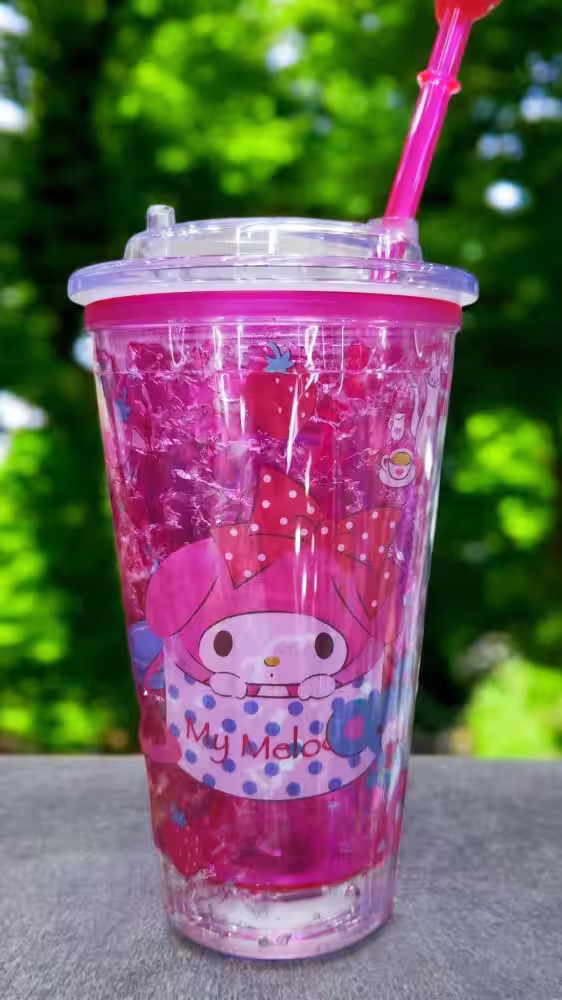 Kuromi LED Işıklı Bardak Pembe