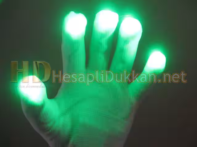 Led ışıklı eldiven eğlence şimdi başlıyor