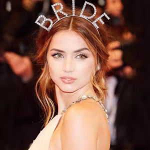 Lüks Gümüş Bride Taç