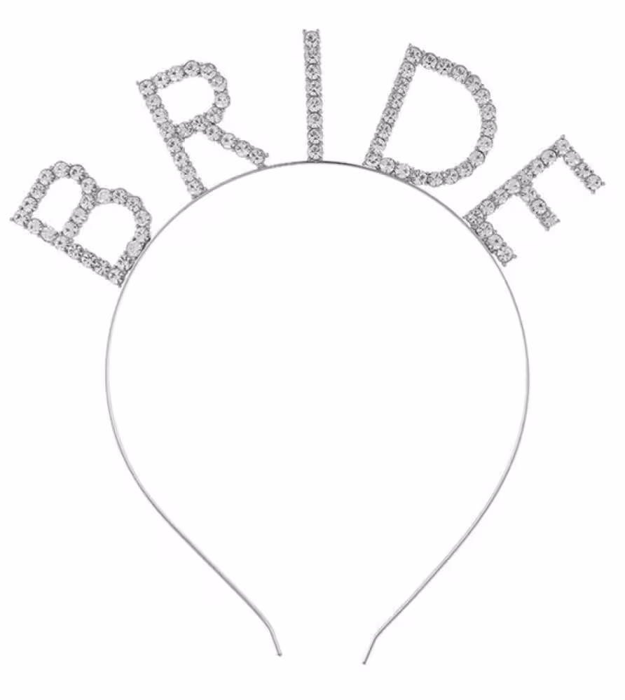Lüks Gümüş Bride Taç