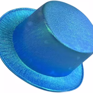Mavi Hologram Silindir Şapka Toptan