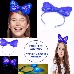 Mavi Led Fiyonk Kurdele Taç toptan ışıklı satışı