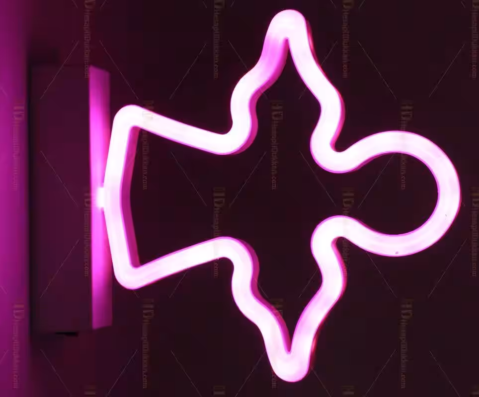 Melek Led Neon Lamba Cloud Lamp Pembe