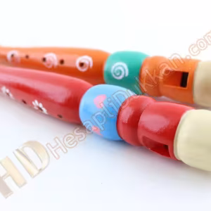 Mini ahşap flüt renkli promosyon oyuncak