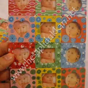 Mini manyetik resim çerçevesi ahşap buzdolabı süsü P912