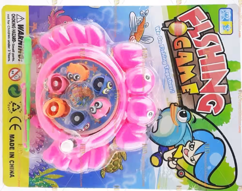 Mini olta balık avlama oyuncak pembe