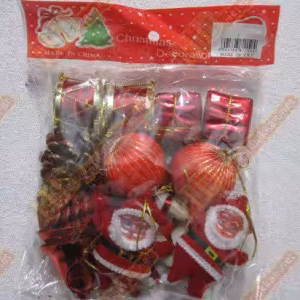 Minik noel babalı karışık yılbaşı süsleri paketi R257