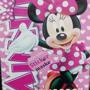 Minnie Boyama Kitabı Sticker Maske 3 ü 1 Arada 16 Sayfa