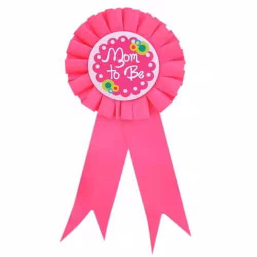 Mom To Be Rozet Pembe