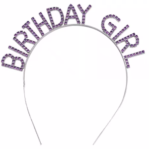 Mor Kristal Taç Toptan Happy Brthday