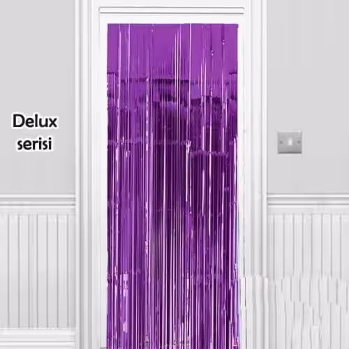 Mor Renk Duvar Kapı Perdesi 90x200