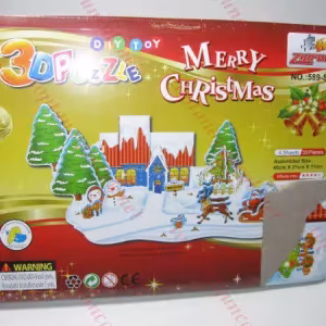 Mutlu yılbaşı toptan 3d puzzle