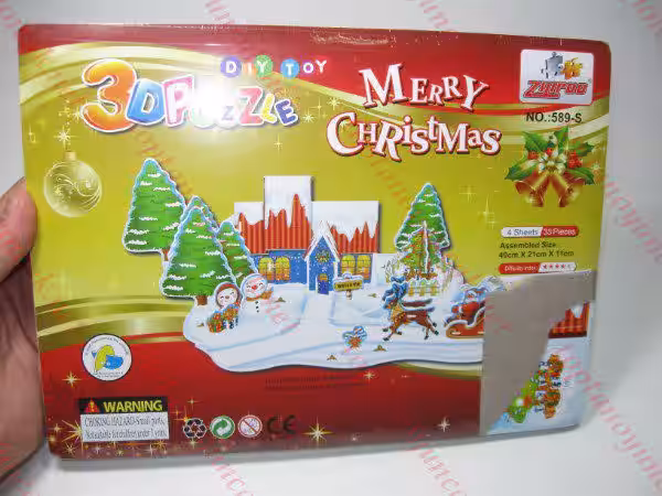 Mutlu yılbaşı toptan 3d puzzle