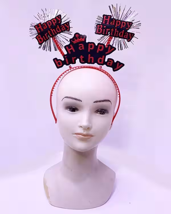 Neon Kırmızı Doğum Günü Tacı Toptan