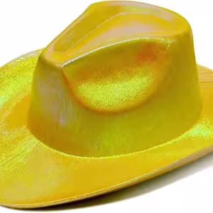 Neon Sarı Kovboy Parti Şapkası Toptan