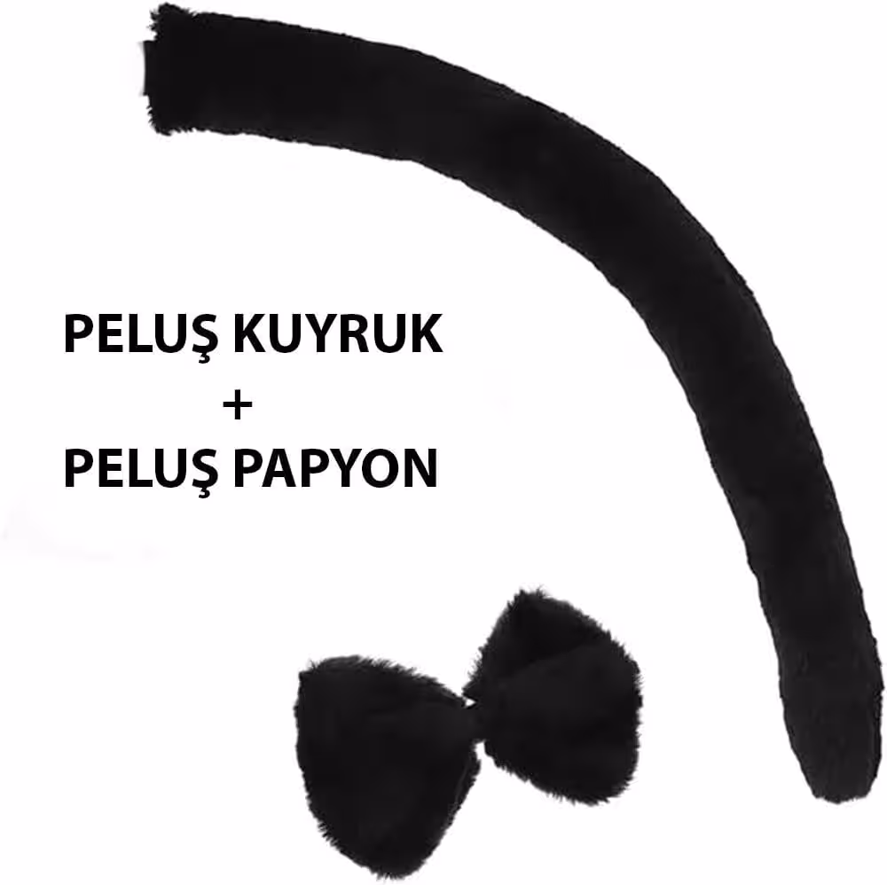 Peluş Kuyruk Papyon Seti