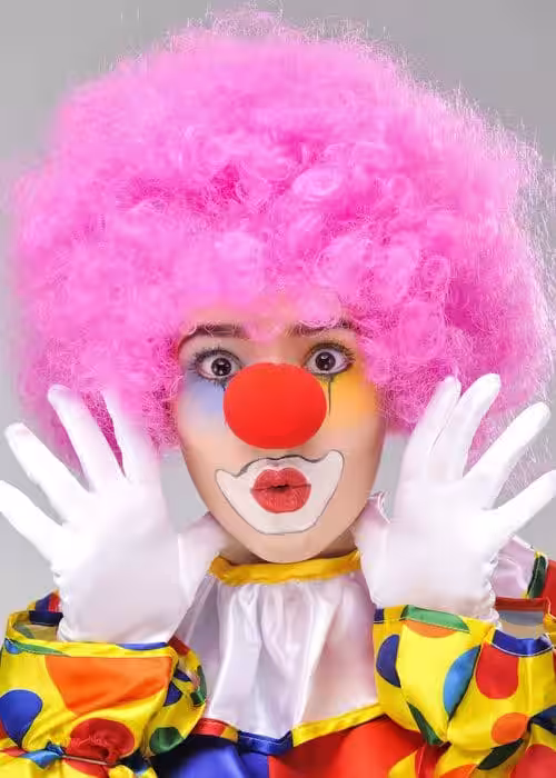 Pembe Afro Peruk Seti