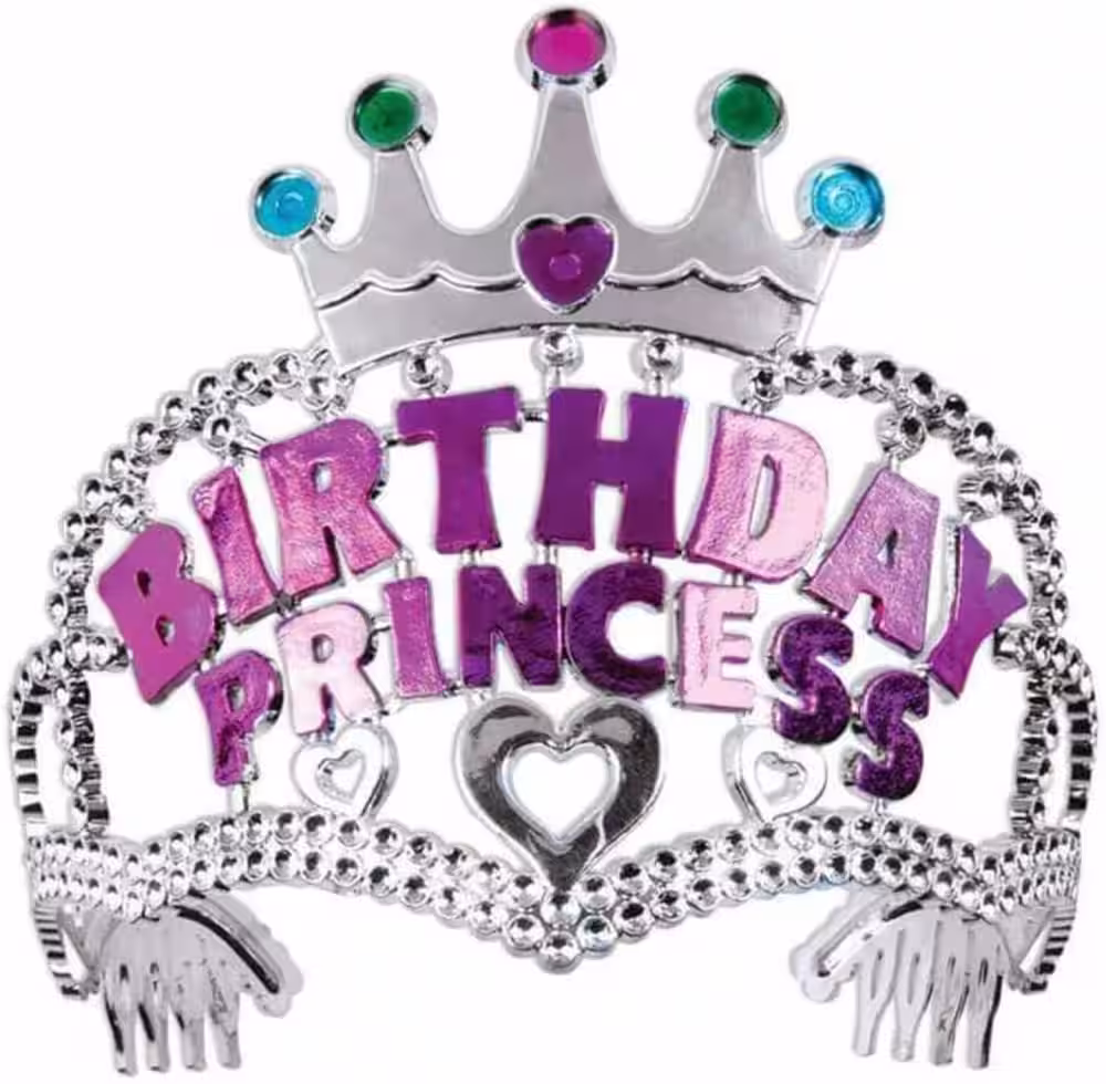 Pembe Birthday Prenses Çocuk Parti Tacı