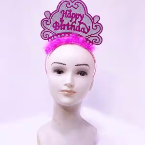 Pembe Doğum Günü Tacı Toptan