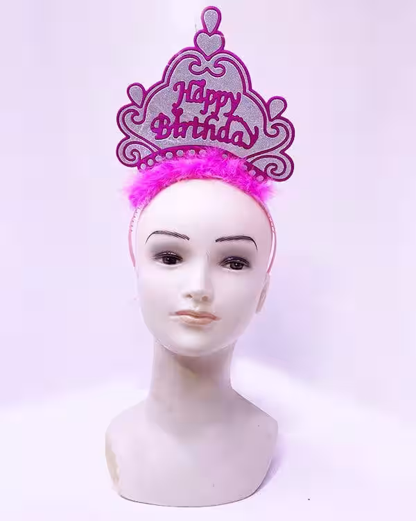 Pembe Doğum Günü Tacı Toptan